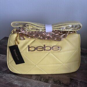 NWT Bebe Gia Yellow Crossbody Purse Quilted